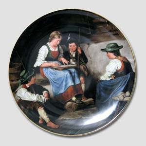 Plate no 6 with Masterpieces by Franz Von Defregger, Lilien Porzellan | Year 1989 | No. BRADEX5-L32-1-6 | Alt. DV.1900 | DPH Trading