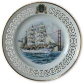 The Eagle - American Training Ship. Windjammer plate, number 2. Bing & Gron...