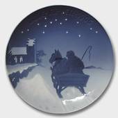 Sleighing to Church on Christmas Eve 1906, Bing & Grondahl Christmas plate 