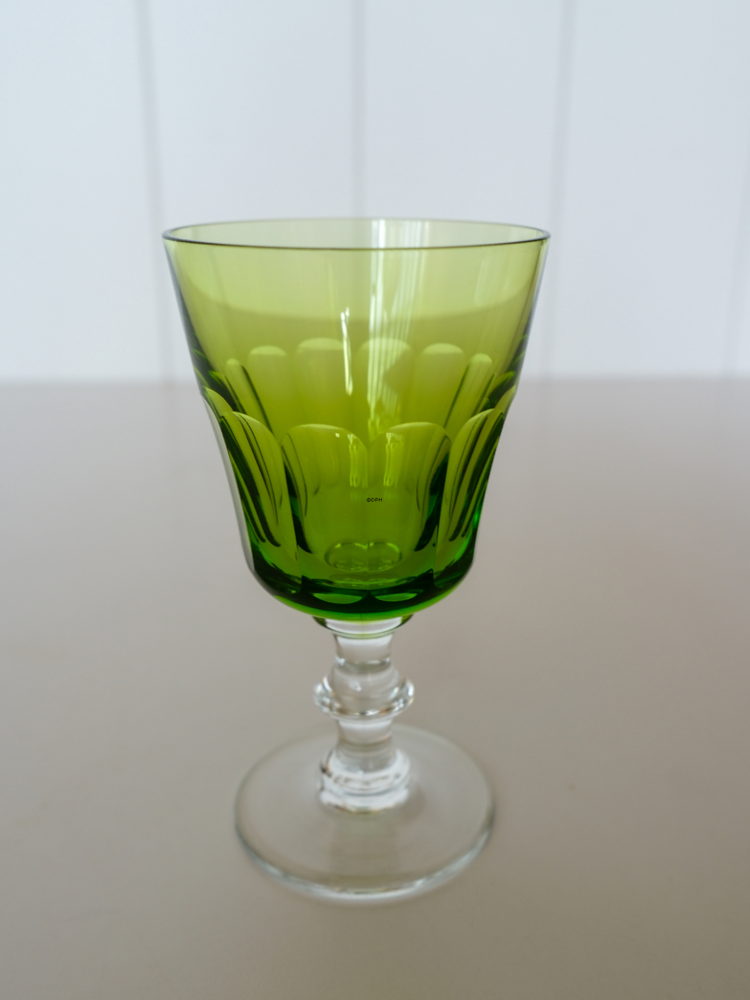 Holmegaard Berlinois Christian VIII White Wine Glass - green