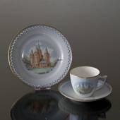 Denmark Dinner set Cup (Rosenborg Castle) and Plate (Kalundborg Cathedral),...