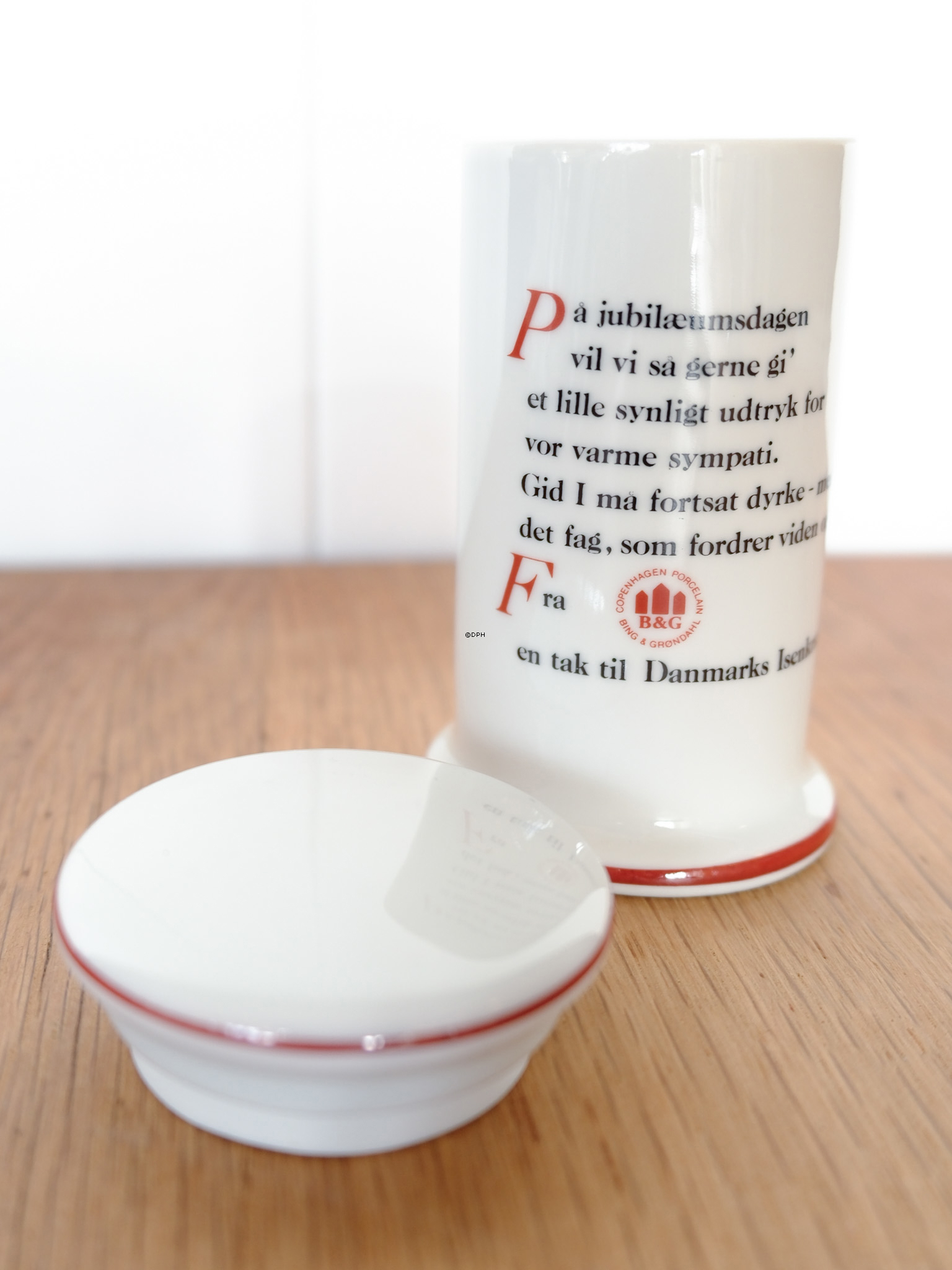 Bing & Grondahl Spice jar, Danish Ironmongers' Anniversary