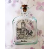 Holmegaard Tourist glass bottle with motif of Kolding