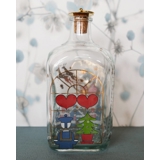 Holmegaard Christmas bottle with Santa Claus in his sleigh