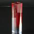 Orrefors square glass vase, red | No. DG3391 | DPH Trading