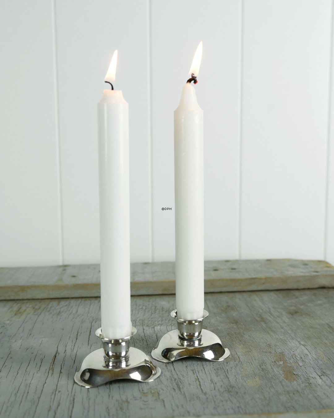HOH reversible silver-plated candlestick, set of 2 pcs