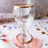 Holmegaard Gisselfeld Port wine glass with gold rim