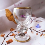Holmegaard Gisselfeld large Schnapps glass with gold rim