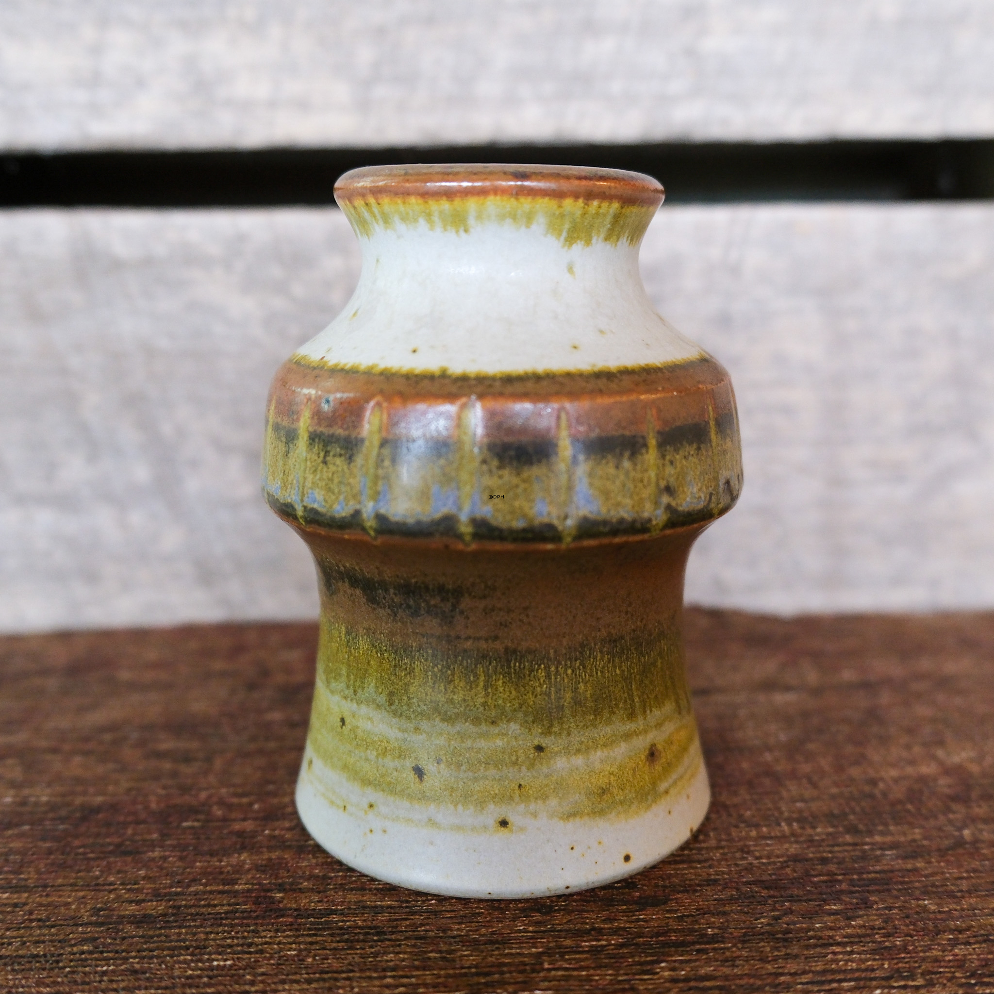 Michael Andersen vase, brown/green/beige glaze