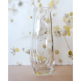 Glass vase with engravings
