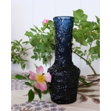Beautiful cobalt blue glass vase with pattern