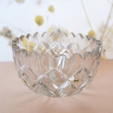 Crystal glass small bowl wiith engravings