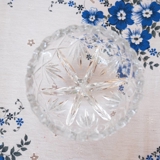Crystal glass small bowl wiith engravings