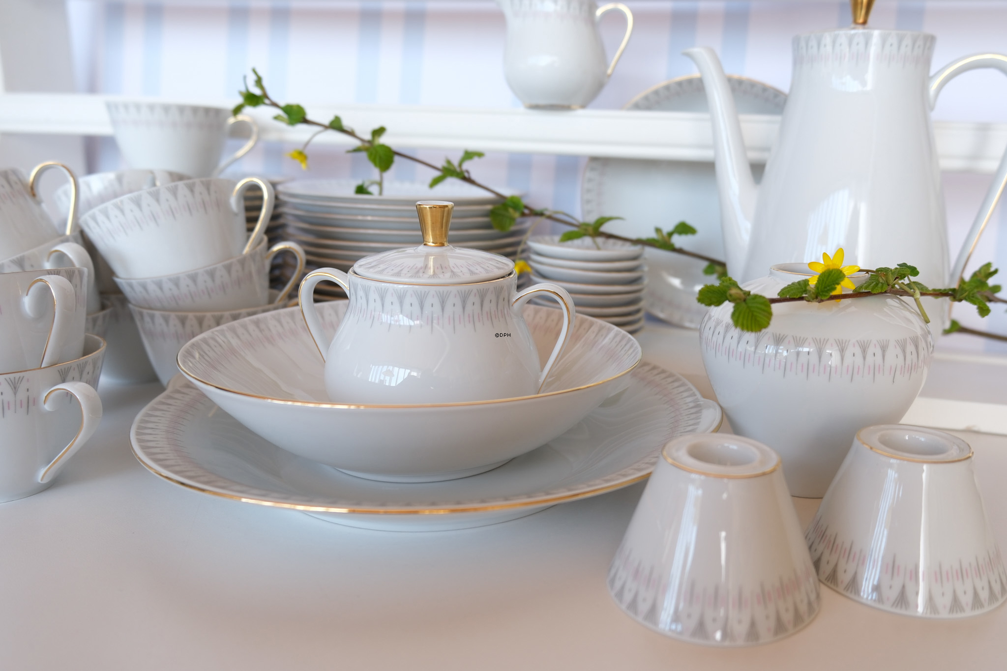 Bavaria Kongeaa coffee set for 12 people (Retro/Vintage)