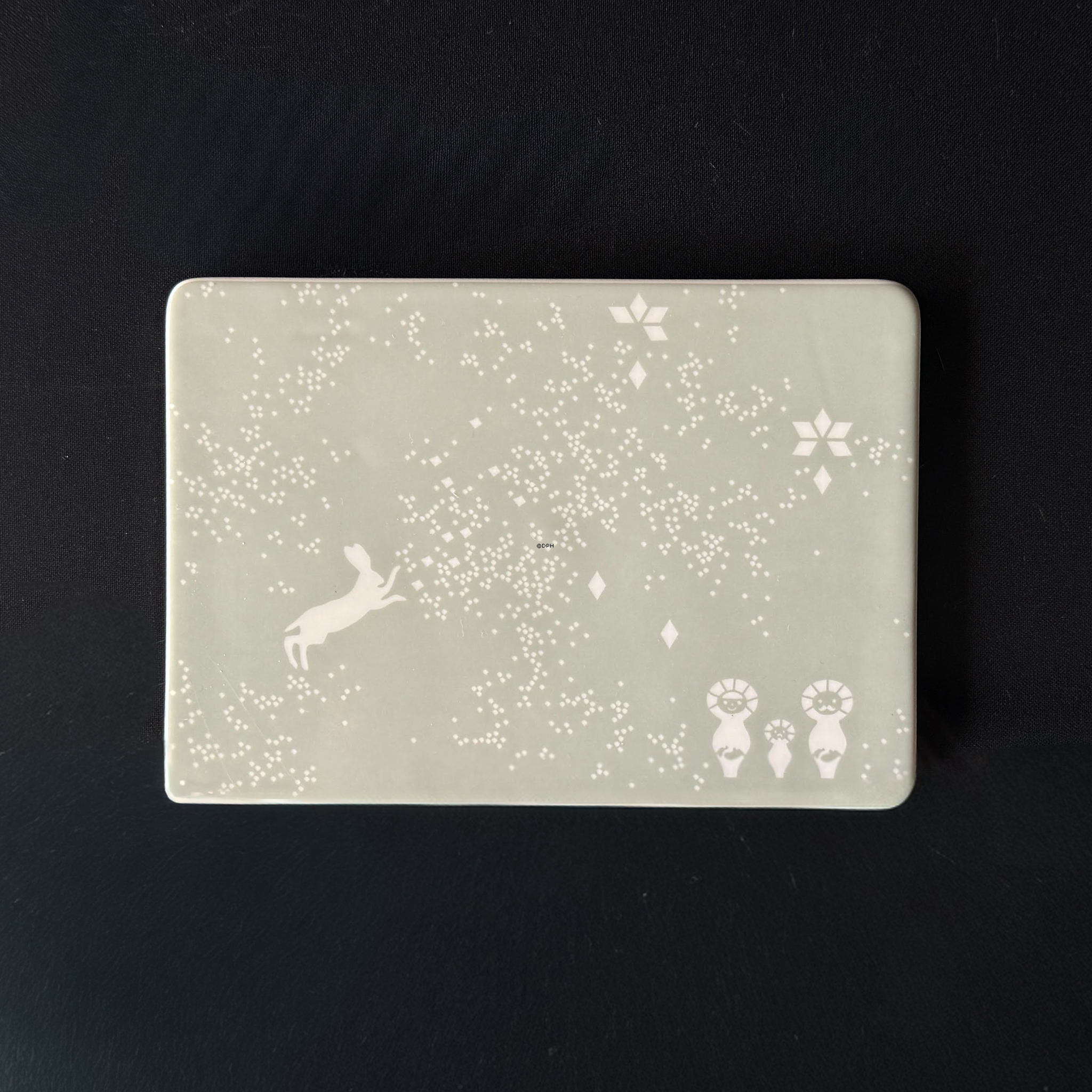 Georg Jensen tile with hare from the December Tales series