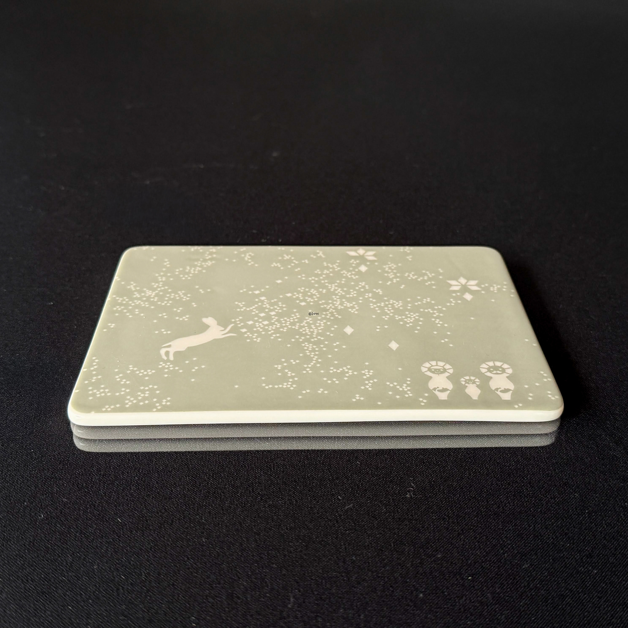 Georg Jensen tile with hare from the December Tales series