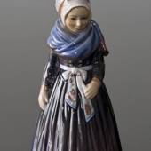 Dahl Jensen figurine Fanoe Girl standing in Regionall Costume, Height 18,5 ...