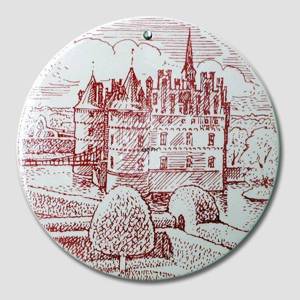 Butter-board with The Egeskov Castle , red, Nymolle | No. DV1656 | Alt. DV.1656 | DPH Trading