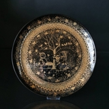 Winter Wiinblad black with gold Nymolle, diameter 27 cm