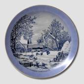 Plate with Home of the Farmer, Currier & Ives