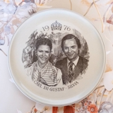 Plate Carl XVI Gustav and Silvia 1976 wedding plate