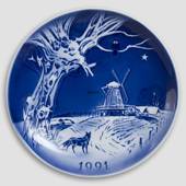The Windmill - 1991 Desiree Hans Christian Andersen Christmas plate, cake p...