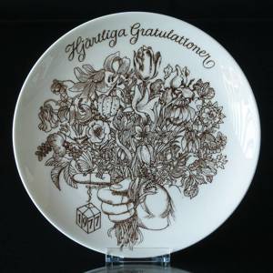 1977 Gustavsberg Congratulations plate, Design: Per Beckman | Year 1977 | No. GG1977 | DPH Trading