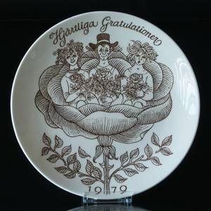 1979 Gustavsberg Congratulations plate, Design: Per Beckman | Year 1979 | No. GG1979 | DPH Trading