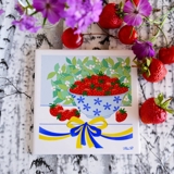 Gustavsberg Tile with strawberry in the series "Summer in Sweden" Pia Ronndahl