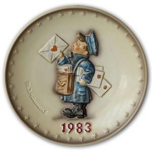 Hummel Annual Plate with the little Mailman | Year 1983 | No. HA1983 | Alt. HÅ830 | DPH Trading