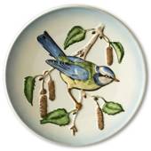 Hummel Goebel Wildlife plate with bird, Blue Titmouse