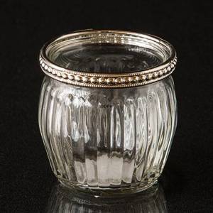 Tealight glass clear with metal ring | No. K1007 | Alt. 70317 | DPH Trading