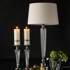 Candleholder in chrome and clear glass | No. K1013 | Alt. 31346 | DPH Trading