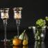Glass candleholder with antique silver decor | No. K1024 | Alt. 70296 | DPH Trading
