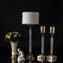 Golden candlestick with crackled glass | No. K1070 | Alt. 31357 | DPH Trading