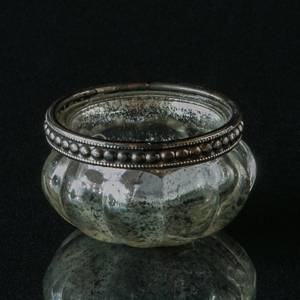 Tealight candleholder antique silver with metal ring | No. K1080 | Alt. 70321 | DPH Trading