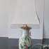 Square lampshade height 48 cm, off white chintz material | No. K482848A3371R | DPH Trading