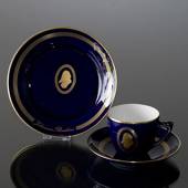 Composer Coffee set, Brahms, Cup, saucer and cake plate no. 3,  Bing & Gron...