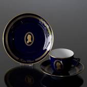 Composer Coffee set, Chopin, Cup, saucer and cake plate no. 4, Bing & Grond...