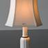 Narrow hexagonal lampshade height 20 cm, white silk fabric | No. M201725D0671R | DPH Trading