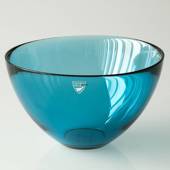 Orrefors Fuga bowl in blue glass