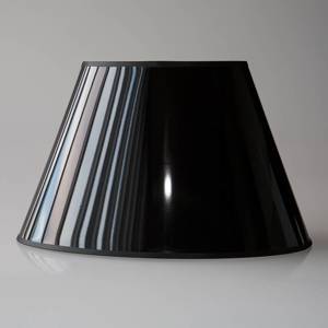 Oval lampshade height 20 cm, black laquer | No. O201833A2400R | DPH Trading