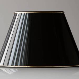 Oval lampshade height 24 cm, black laquer with golden edge | No. O242339A2460R | DPH Trading