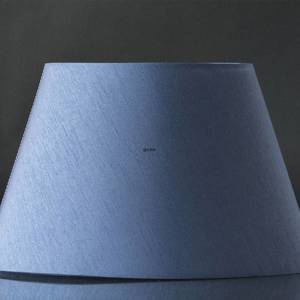 Oval lampshade height 24 cm, dark blue silk fabric | No. O242339A6000R | DPH Trading
