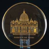 1975 Orrefors annual glass plate, Basilica Di San Pietro