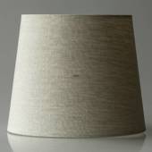 Round cylindrical lampshade height 21 cm, beige flax fabric