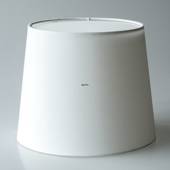 Round cylindrical lampshade height 21 cm, white chintz fabric