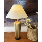 Round lampshade tall model height 25 cm, off white linen fabric