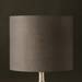 Round cylindrical lampshade, Dark Gray fabric, WITHOUT lid