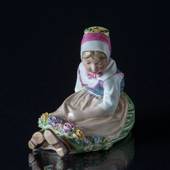 Sealand Girl with Garland, Royal Copenhagen figurine no 12418
